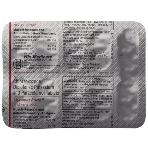 myospaz forte tablet 10's